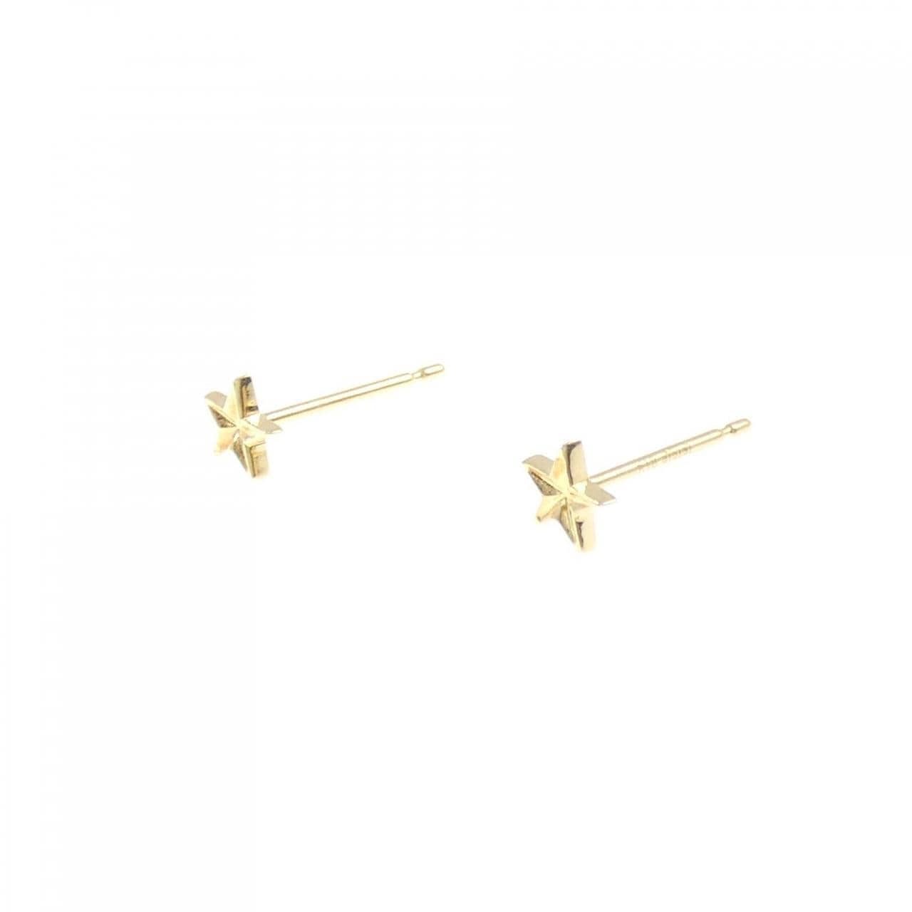 K18YG star earrings