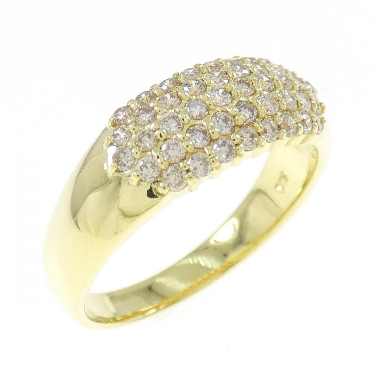 K18YG pave Diamond ring 0.50CT