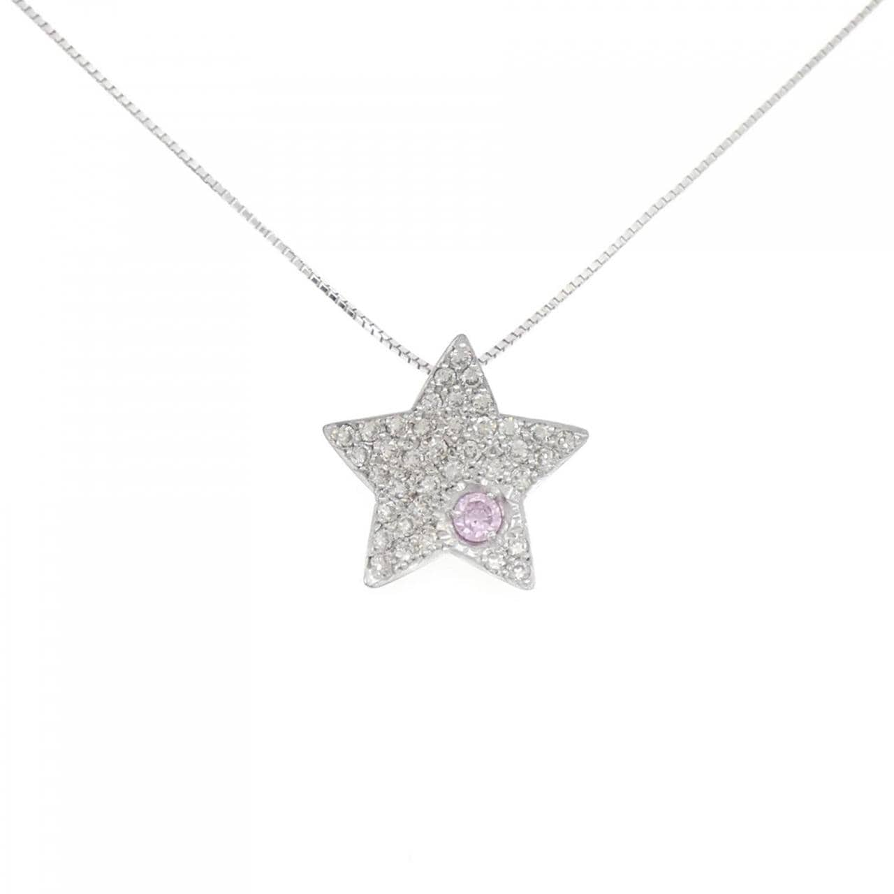 K18WG Star Cubic Necklace