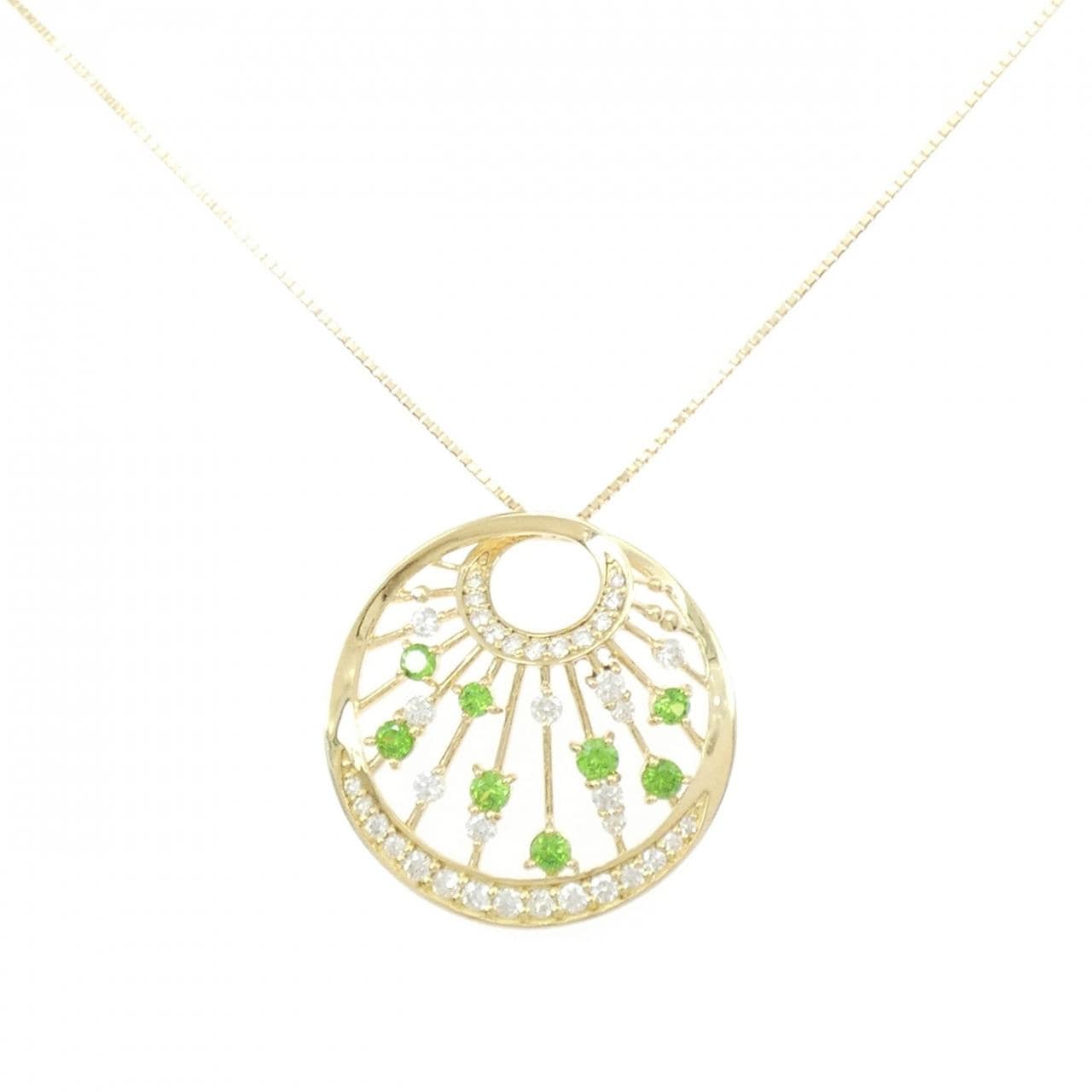 K18YG デマントイドガーネット ネックレス 0.51CT