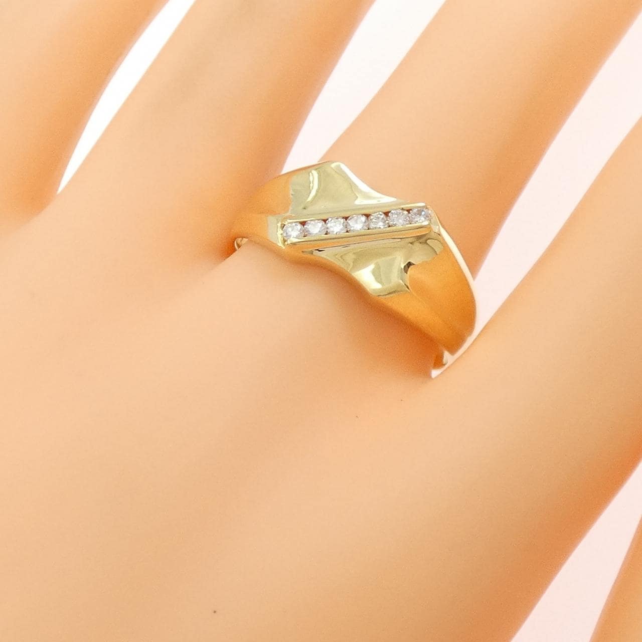 【新品】K18YG ダイヤモンド リング 0.14CT