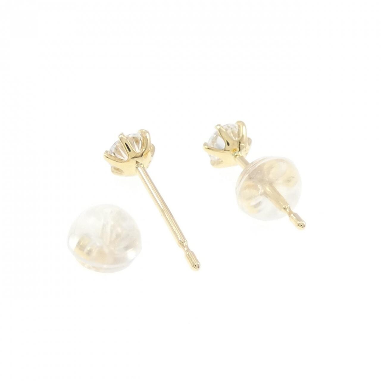 K18YG ダイヤモンド ピアス 0.204CT 0.207CT D VS1 EXT H&C