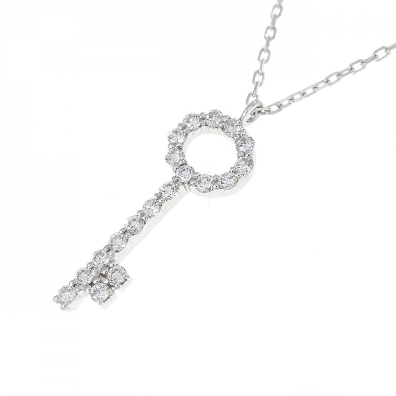 K18WG ダイヤモンド ネックレス 0.12CT