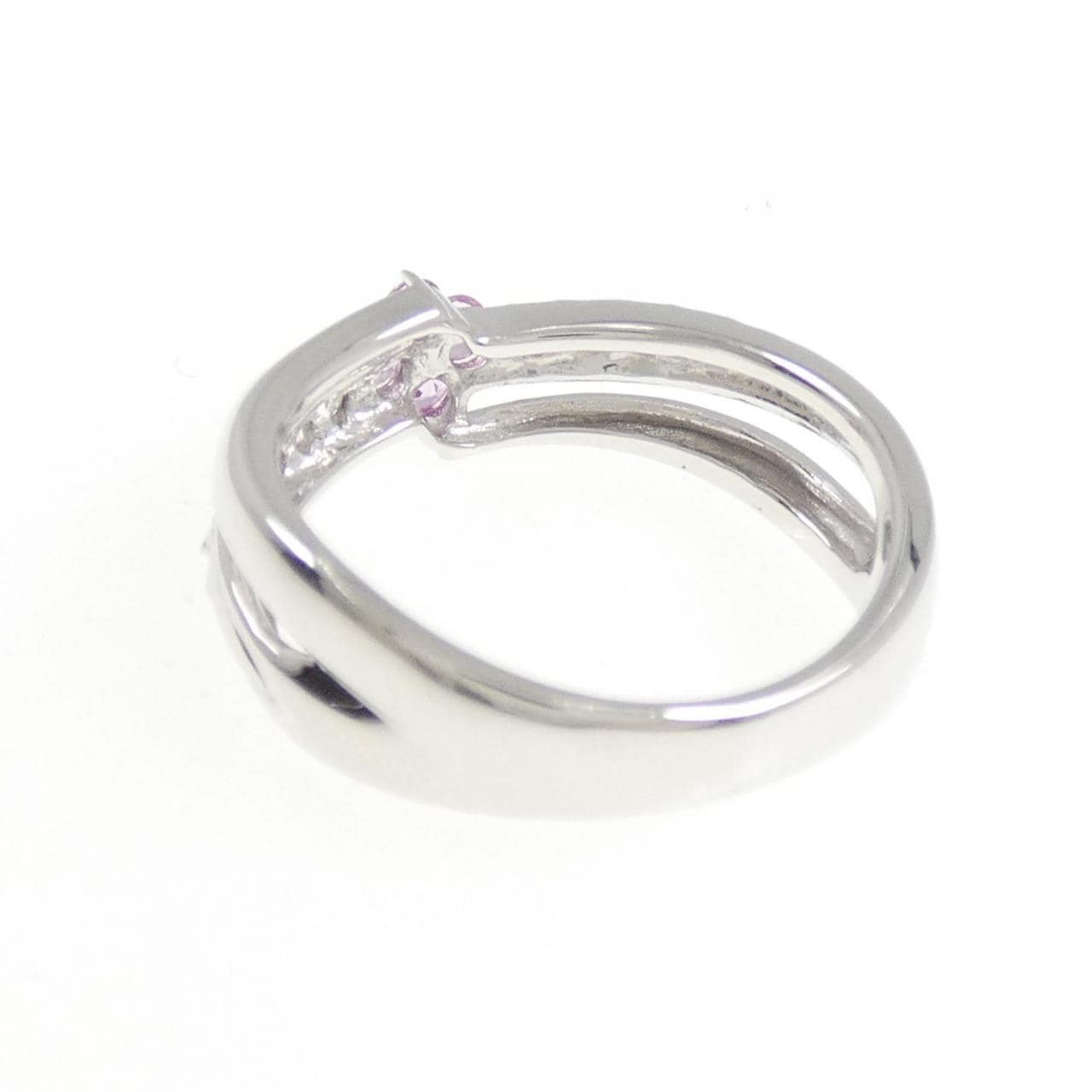 K14WG フラワー サファイヤ リング