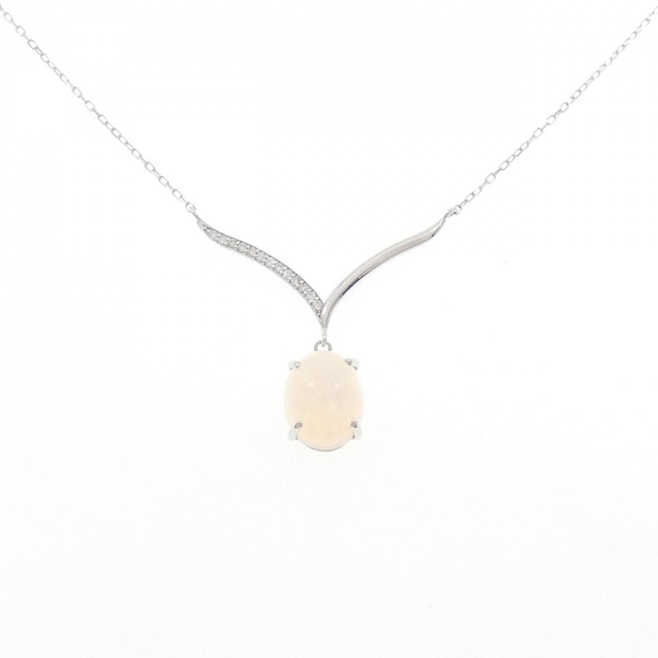 K18WG オパール ネックレス 1.88CT