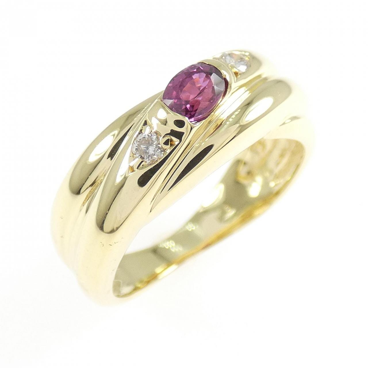 K18YG ルビー リング 0.27CT