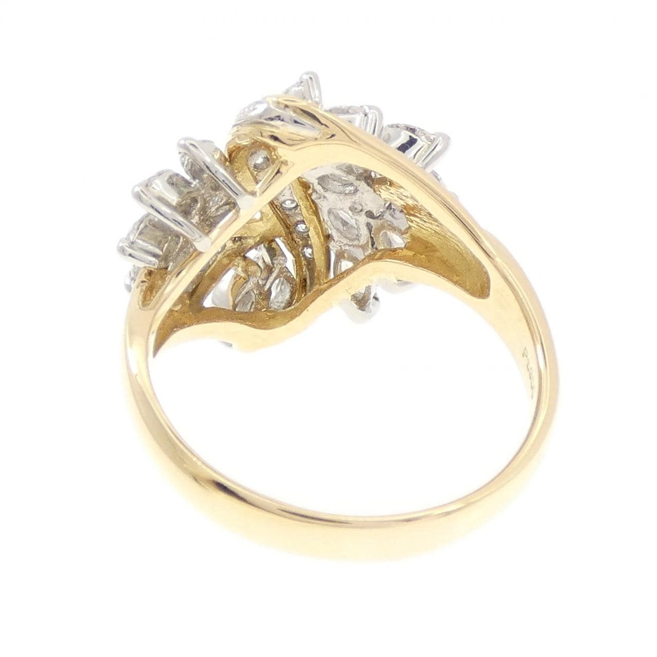 K18YG/PT900 ダイヤモンド リング 1.08CT