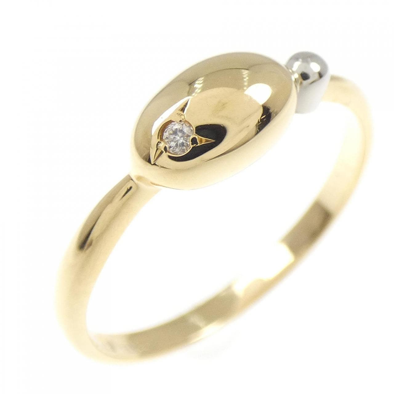K18YG/PT900 ダイヤモンド リング 0.01CT