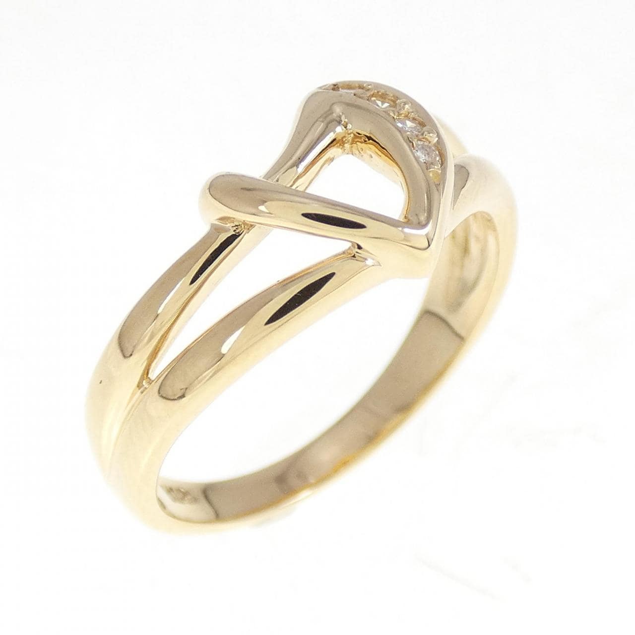 K18YG Diamond ring