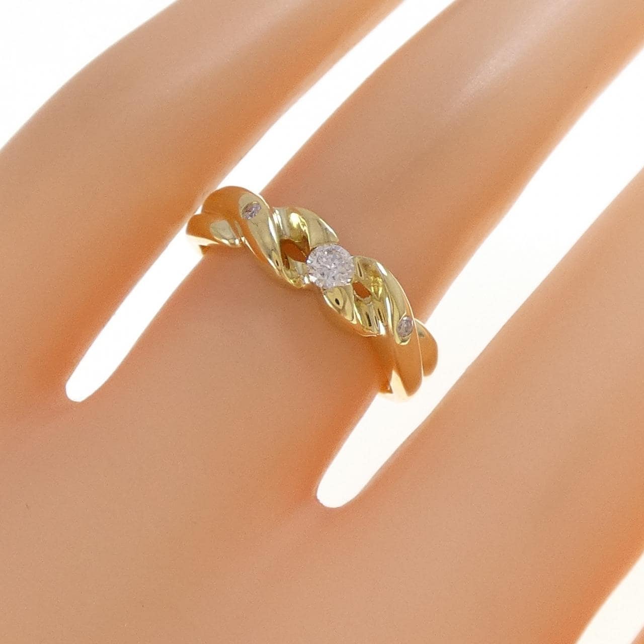 K18YG ダイヤモンド リング 0.12CT