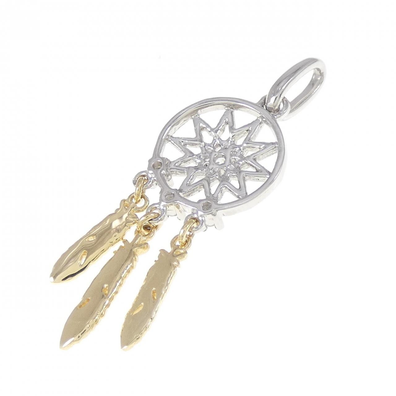 PT/K18YG ダイヤモンド ペンダント 0.05CT