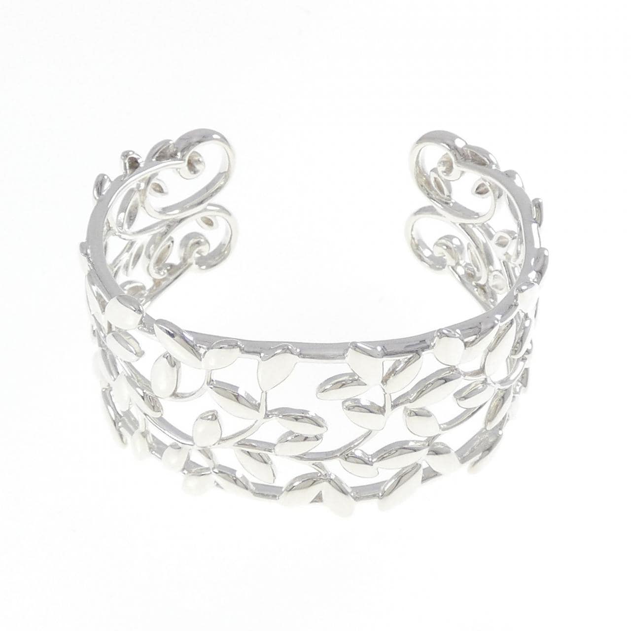 ティファニー オリーブリーフ カフ ナロー バングル