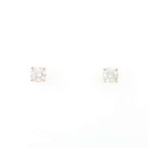 [BRAND NEW] K18YG Diamond Earrings 0.374CT 0.367CT G SI2 Good