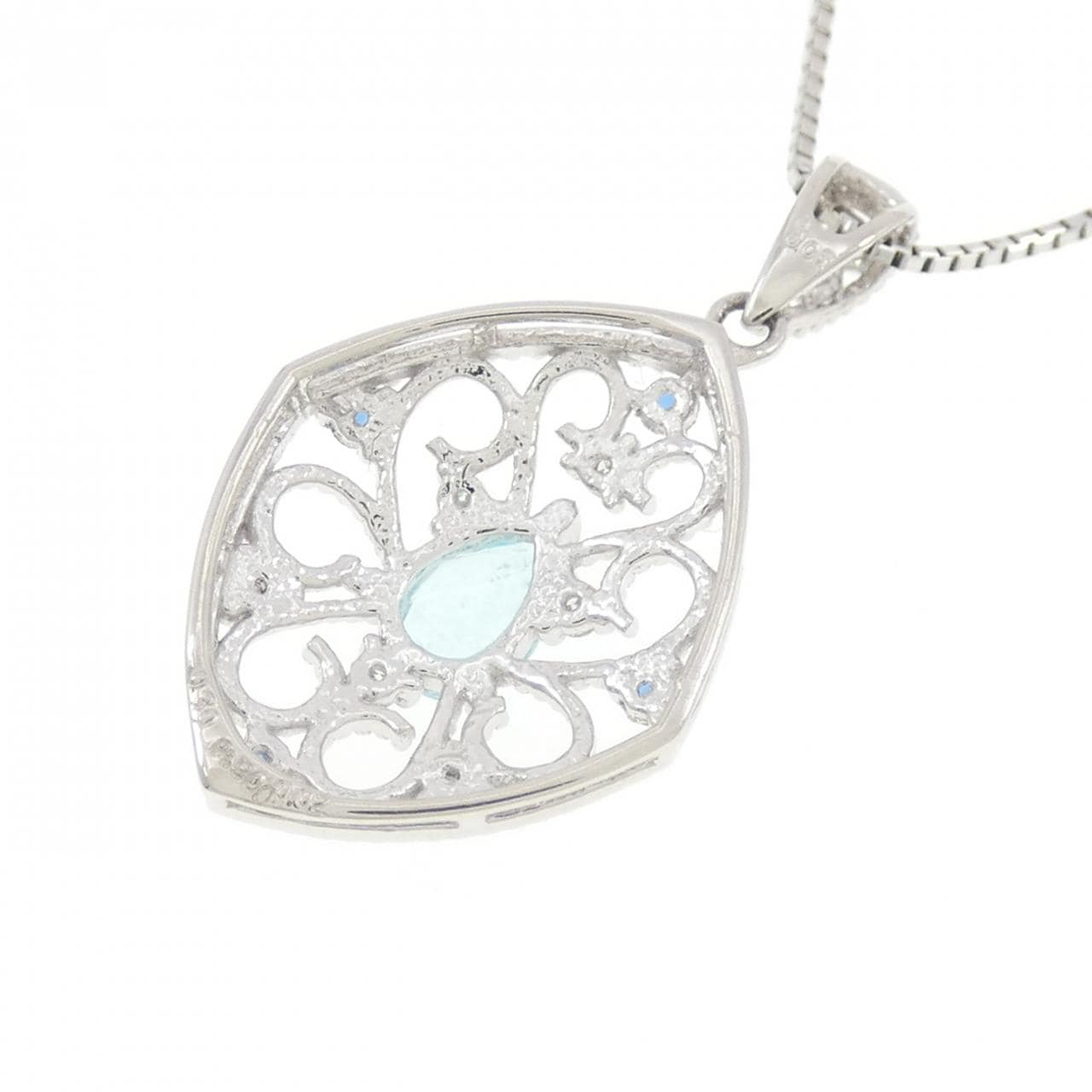 PT900/PT850 パライバトルマリン ネックレス 0.30CT