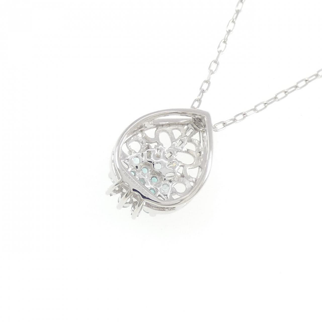 K18WG トルマリン ネックレス 0.13CT