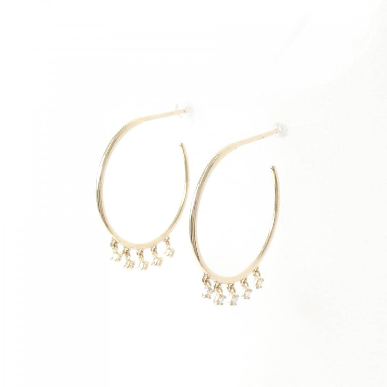 【リメイク】K10YG ダイヤモンド ピアス 0.08CT