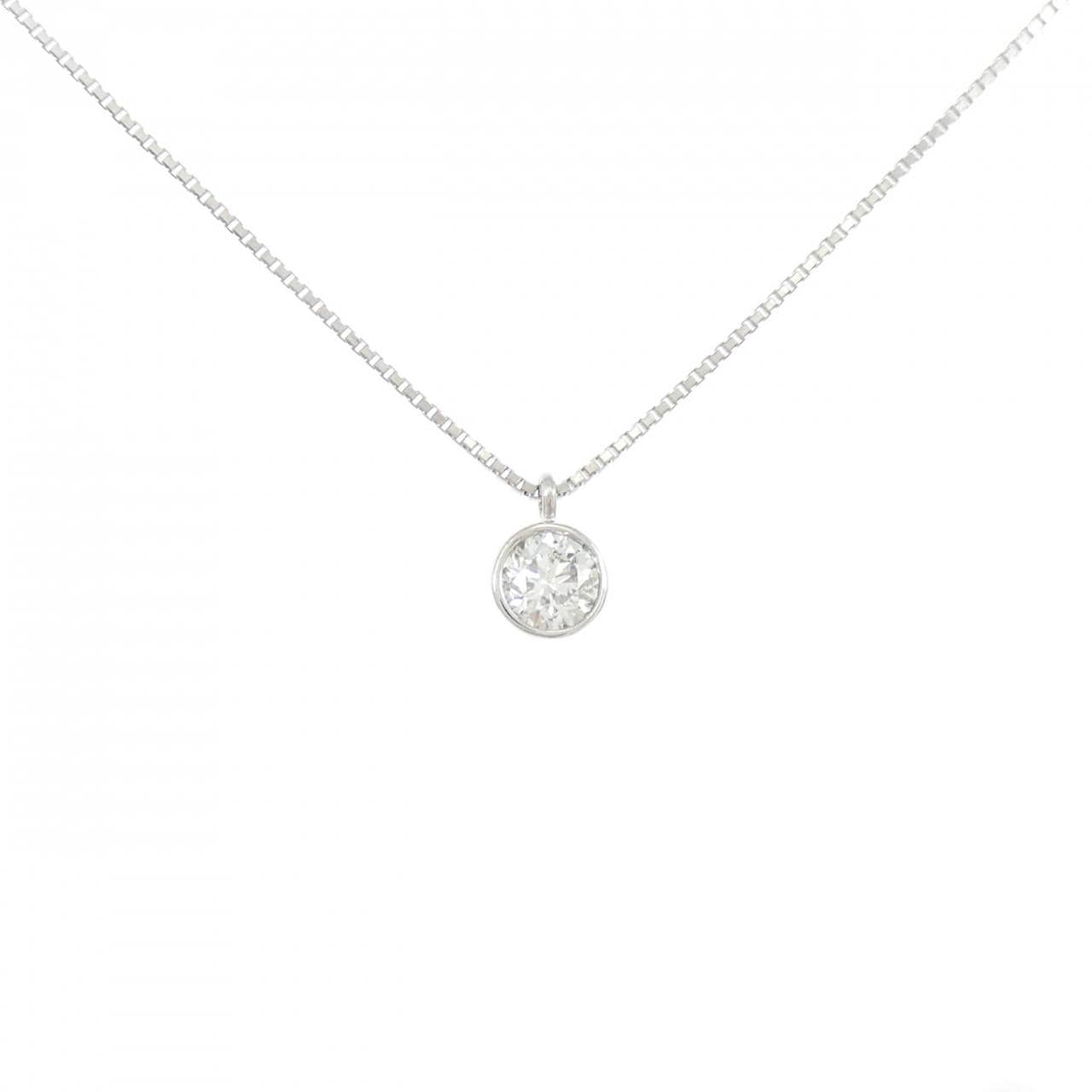 PT900/PT850 ソリティア ダイヤモンド ネックレス 0.322CT