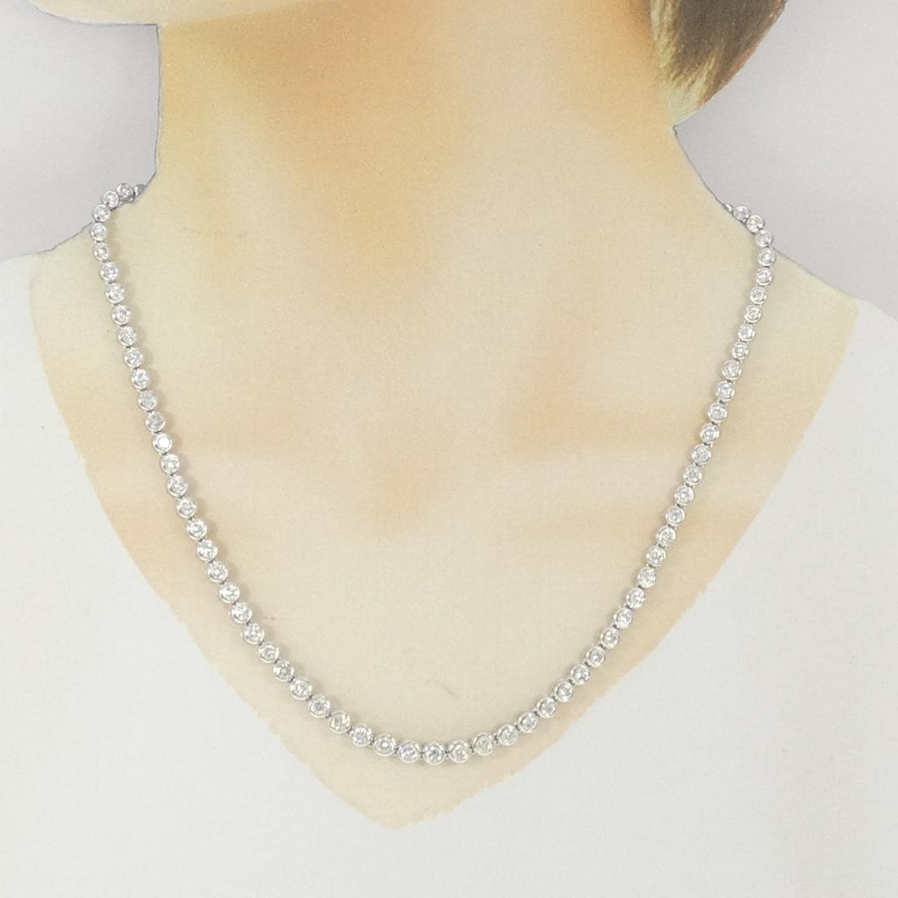 750WG ダイヤモンド ネックレス