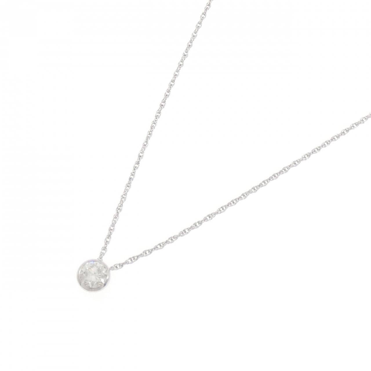 PT900/PT850 ソリティア ダイヤモンド ネックレス 0.418CT