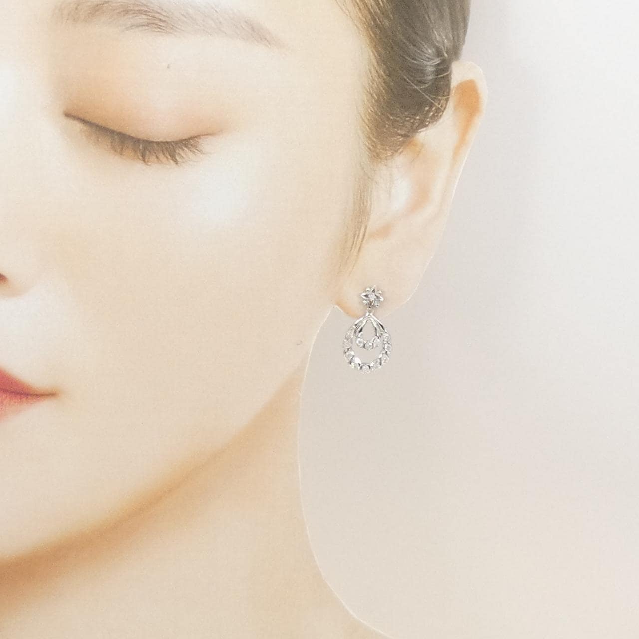 PT900 ダイヤモンド ピアス 0.70CT