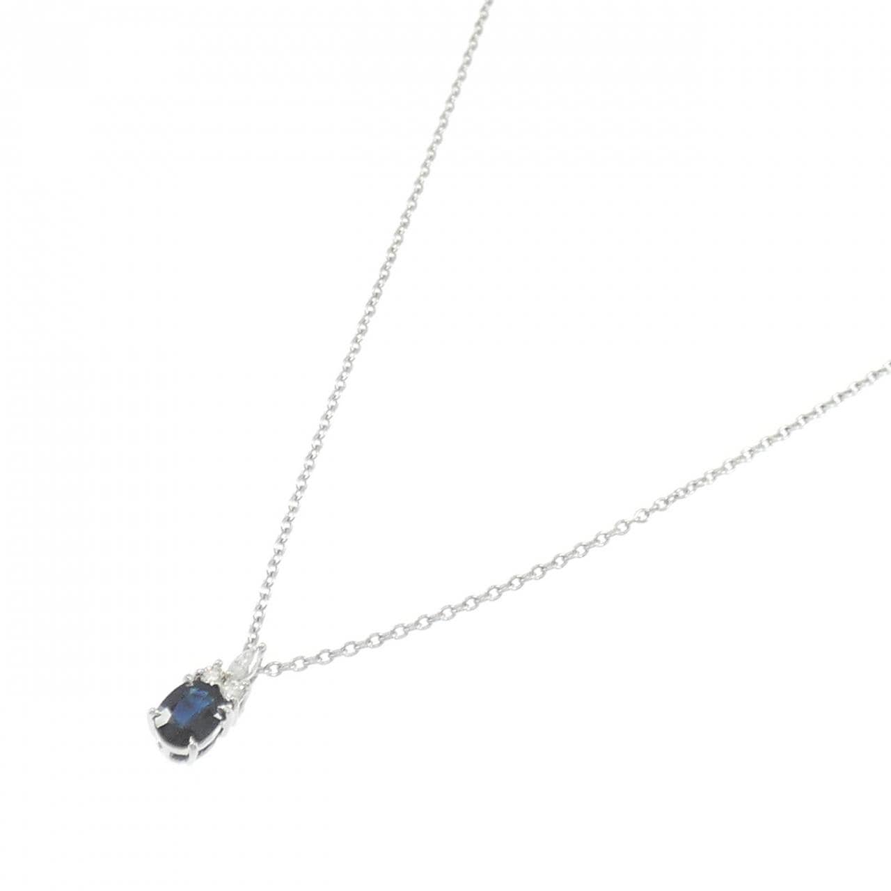 PT950/PT850 サファイヤ ネックレス 0.86CT