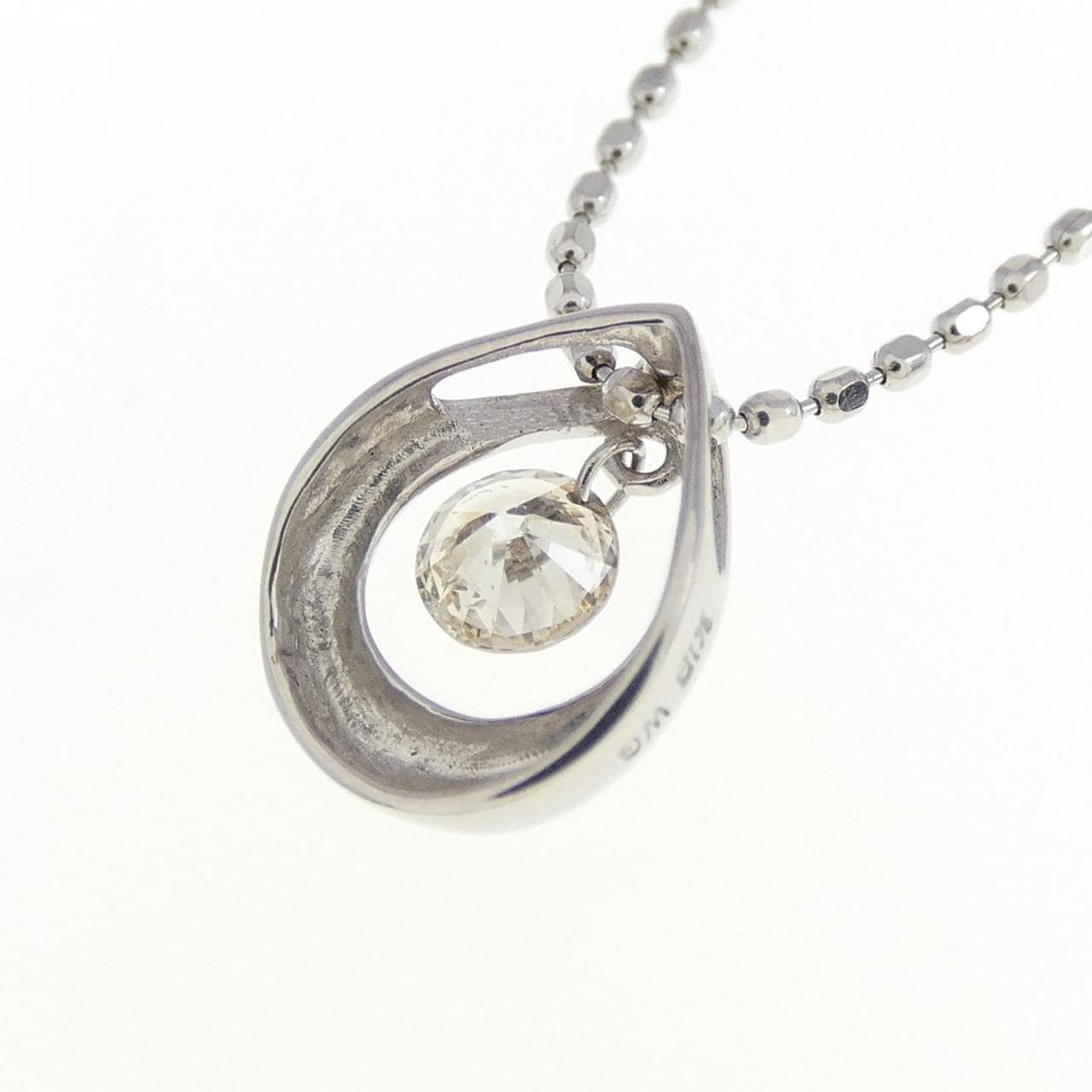 K18WG ダイヤモンド ネックレス 0.10CT