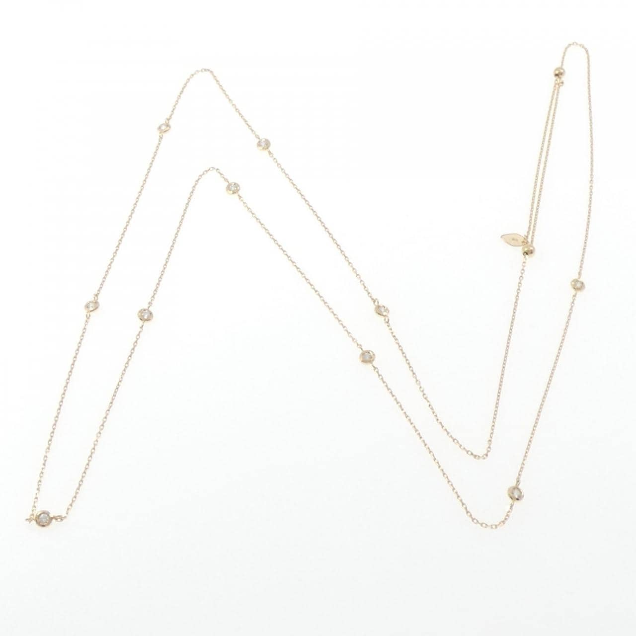 [BRAND NEW] K18YG Diamond Necklace 0.202CT