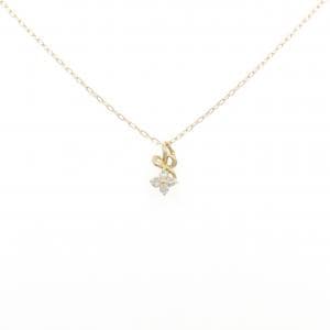 K18YG フラワー ダイヤモンド ネックレス 0.08CT