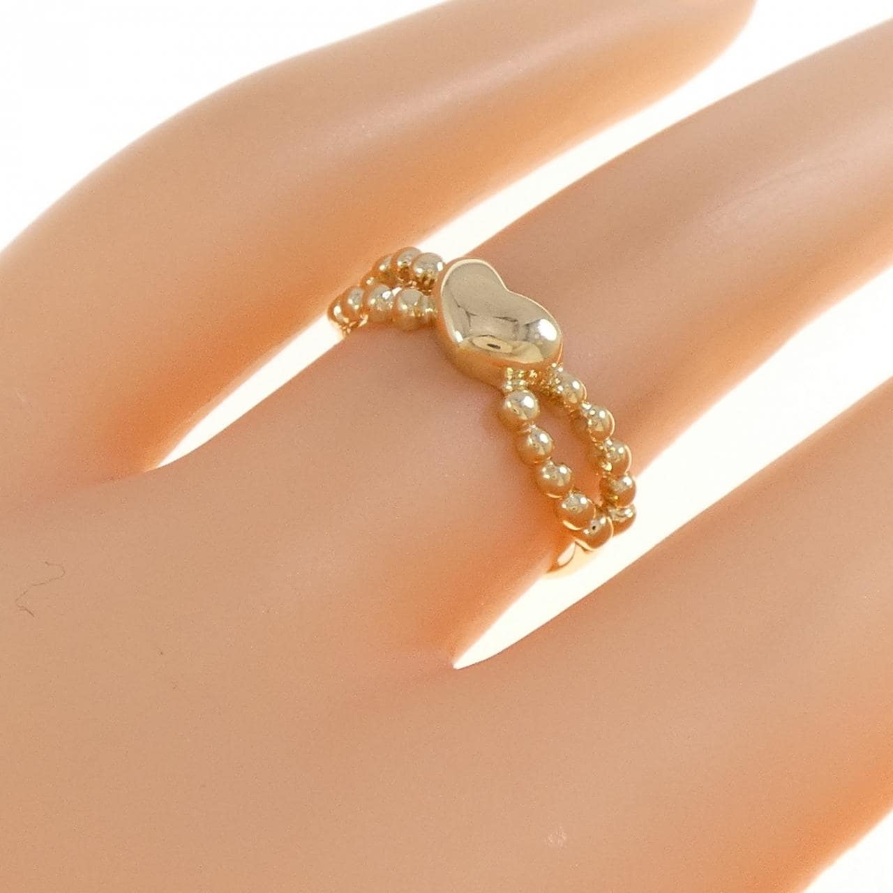 K18YG heart ring