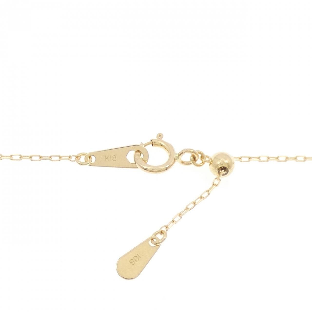 K18YG 白蝶パール ネックレス 9.5mm