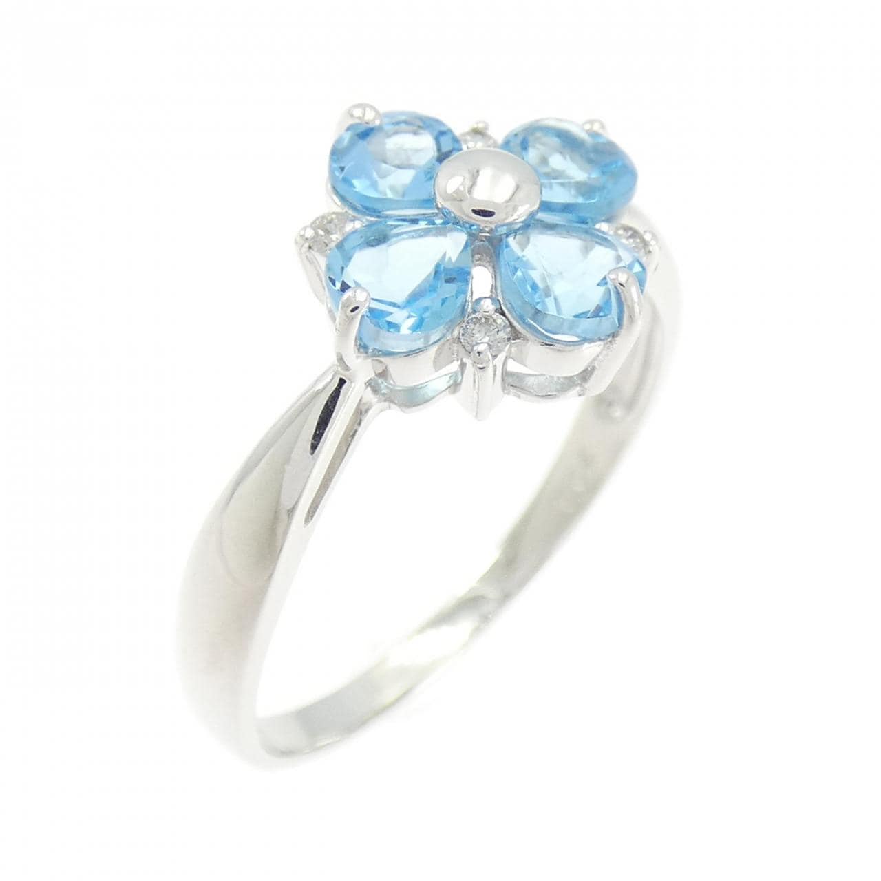 K18WG ブルートパーズ リング