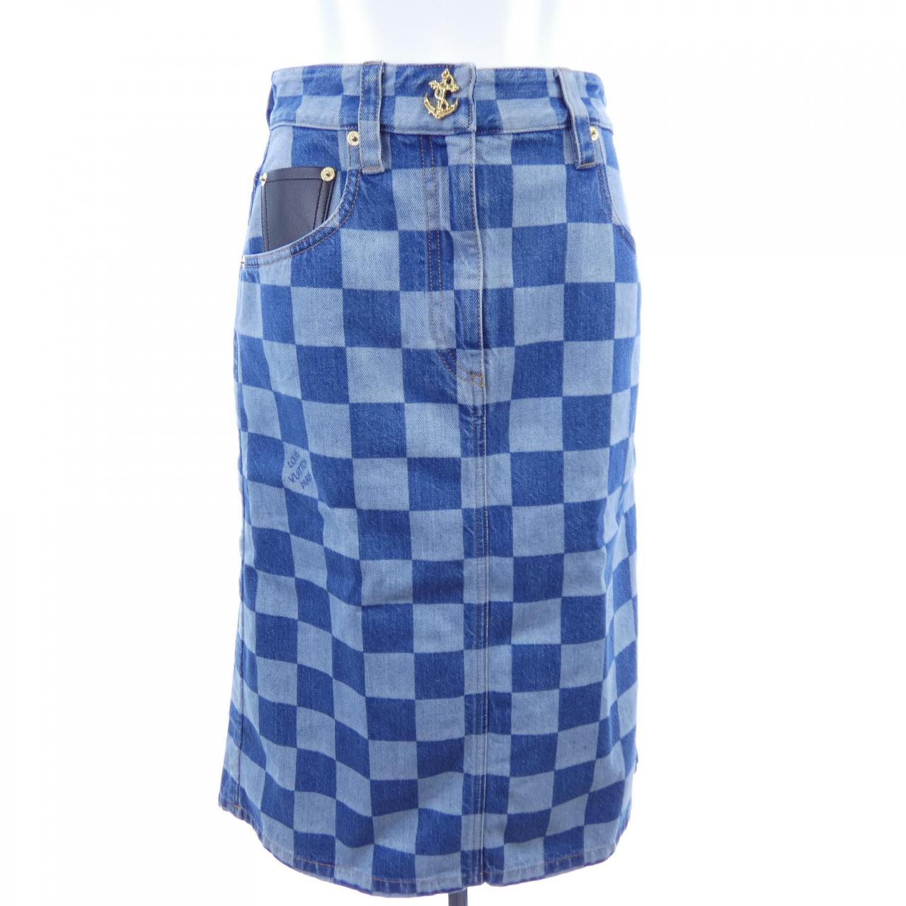 ルイヴィトン LOUIS VUITTON ダミエデニムスカート LVリミックス FQSK79RXZ スカート