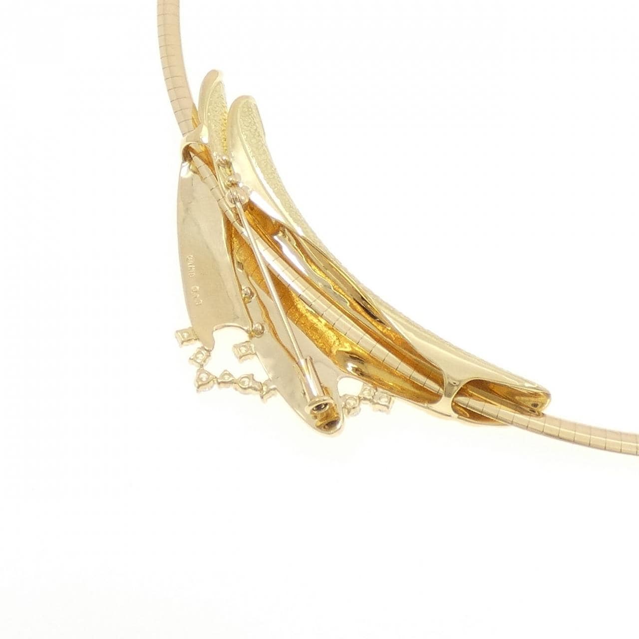 K18YG/750YG ダイヤモンド ネックレス 0.43CT