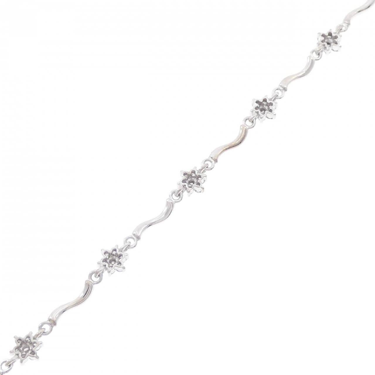 K14WG 花朵钻石手链 0.43CT