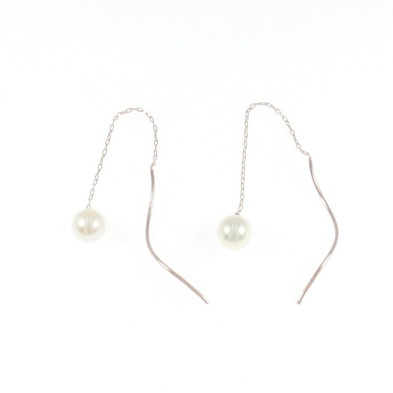 4゜C アコヤパール ピアス 6.4mm