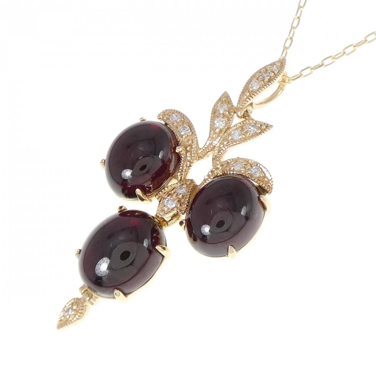 K14YG/K10YG Garnet Necklace