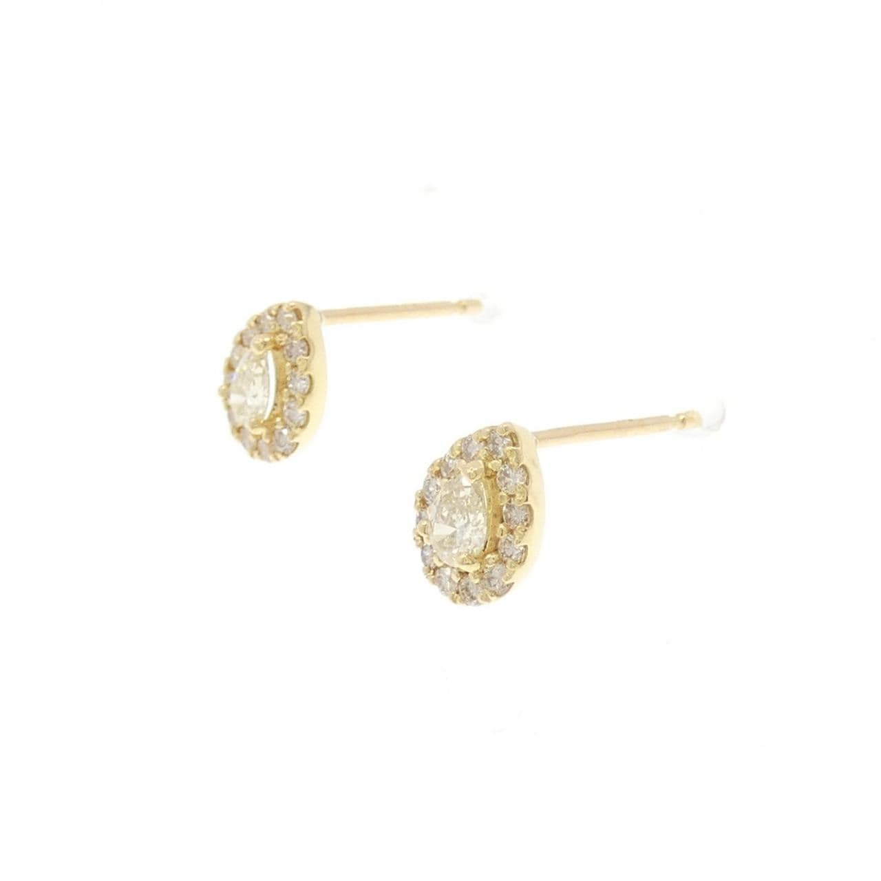 【新品】K18YG ダイヤモンド ピアス 0.36CT