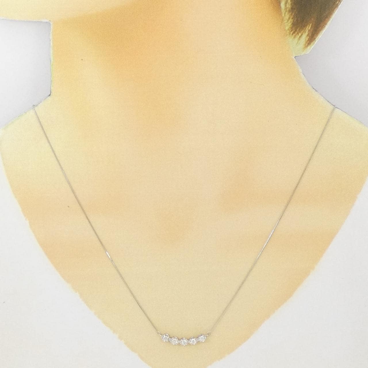 K18WG ダイヤモンド ネックレス 0.25CT
