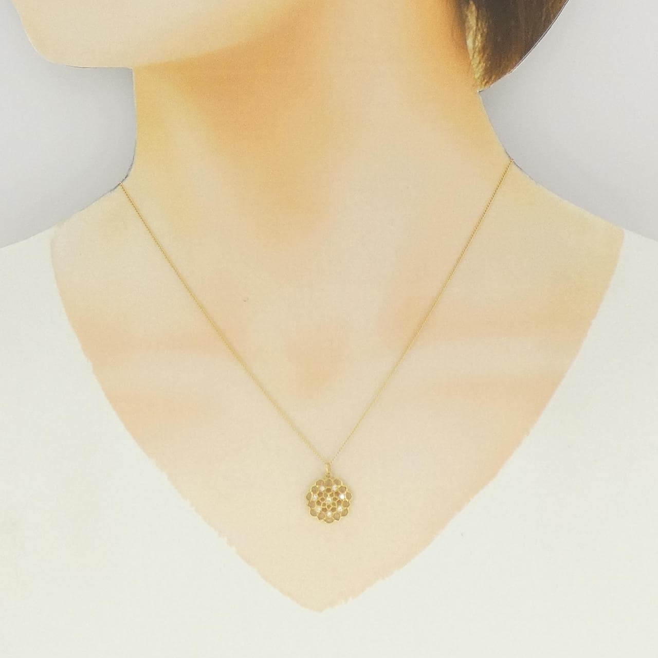 ハム レース ネックレス 0.08CT