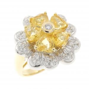 ポンテヴェキオ フラワー サファイヤ リング 2.88CT