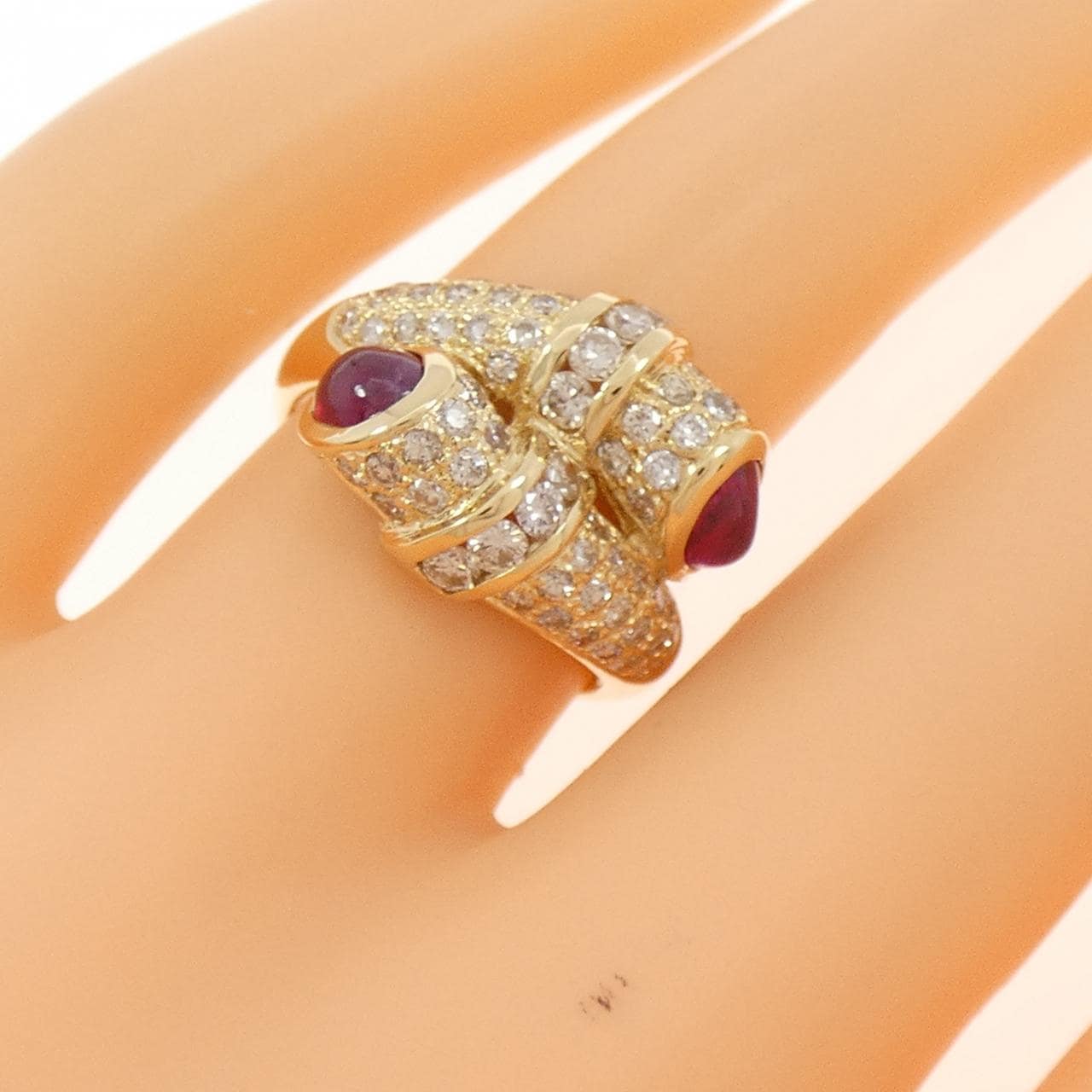 K18YG ルビー リング 1.18CT