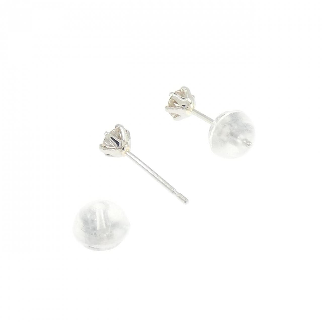 PT900 ソリティア ダイヤモンド ピアス 0.30CT