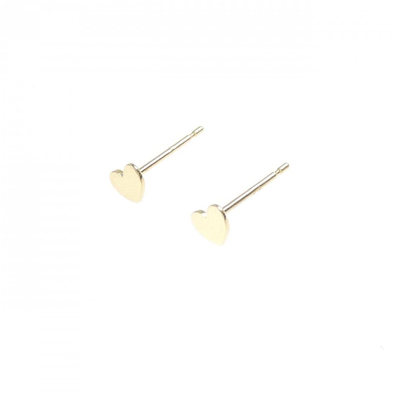 K18YG heart earrings