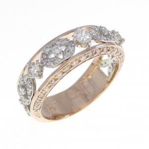 K18PG/PT950 ダイヤモンド リング 0.70CT