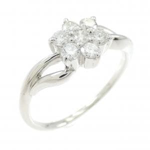 PT900 フラワー ダイヤモンド リング 0.30CT