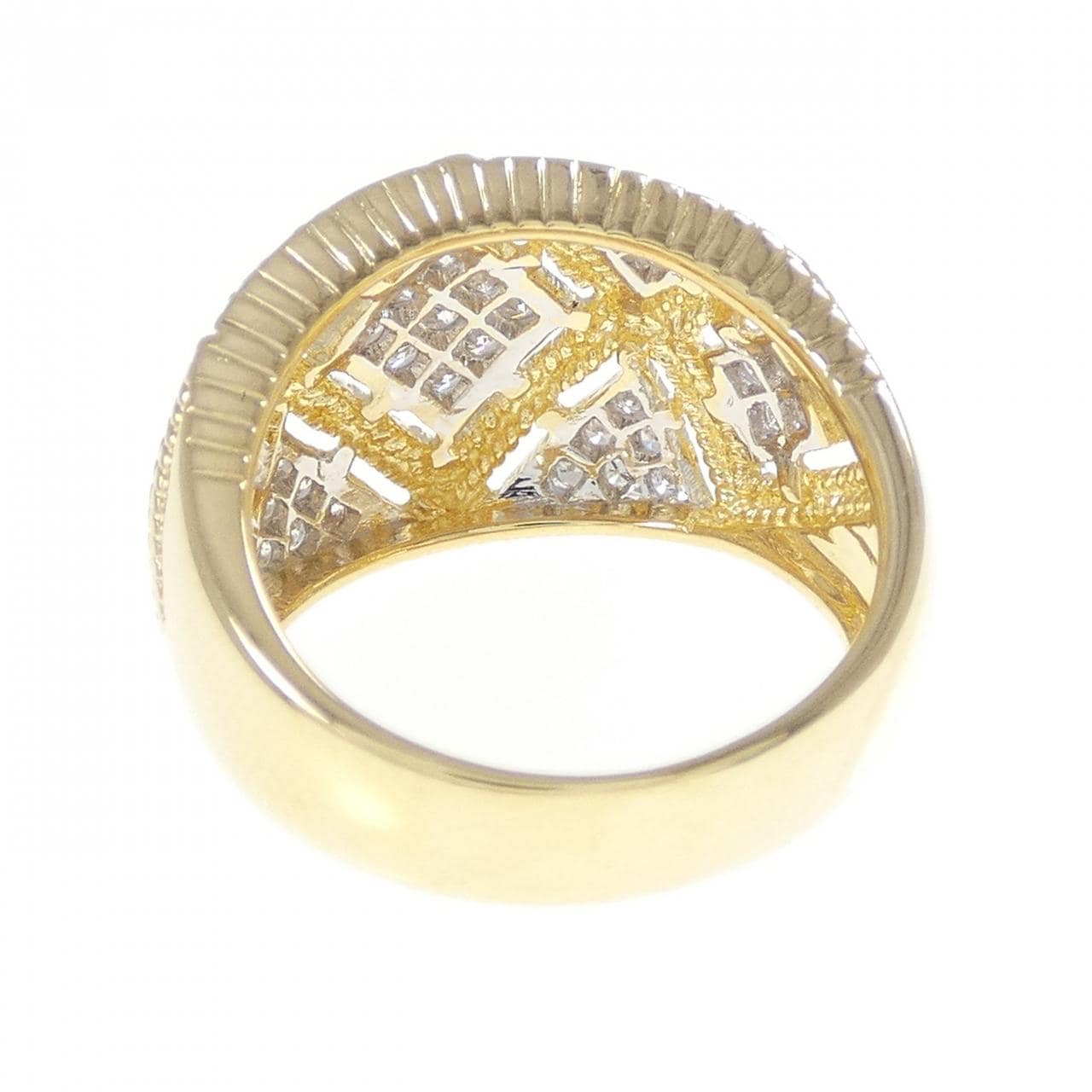 K18YG/K18WG ダイヤモンド リング 0.18CT