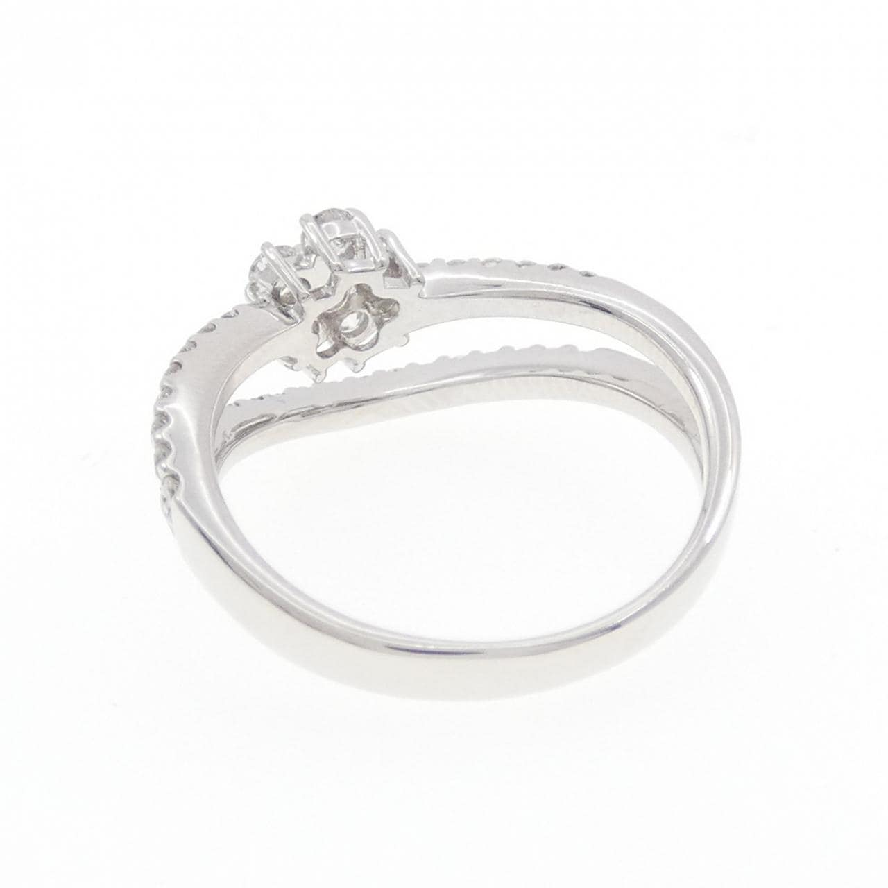 K18WG花朵鑽石戒指0.40CT