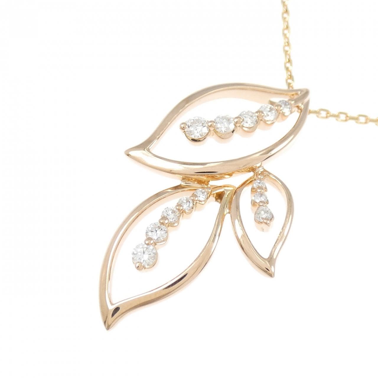 K18PG ダイヤモンド ネックレス 0.33CT