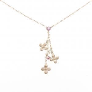 K18PG フラワー トルマリン ネックレス