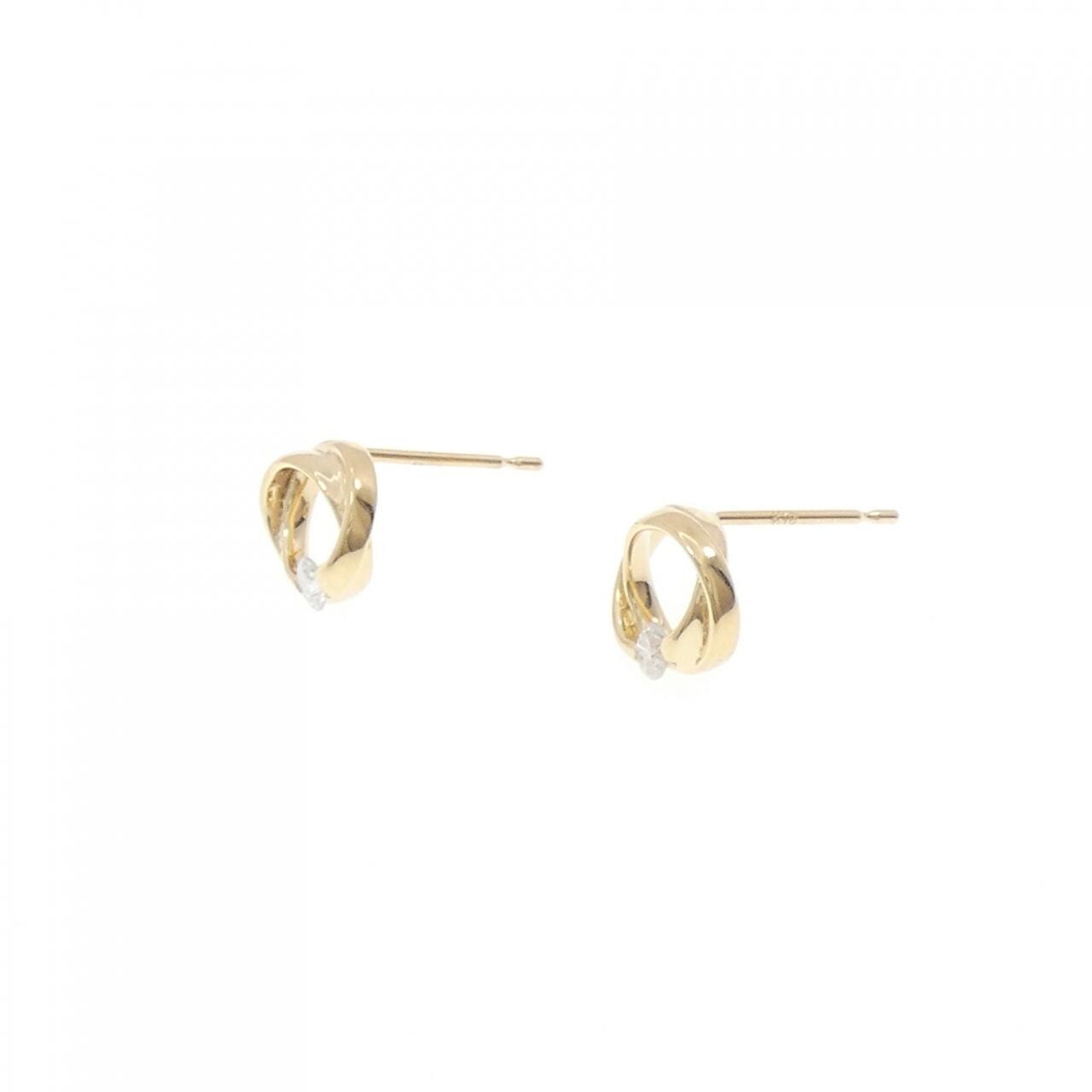 K18YG ダイヤモンド ピアス 0.14CT